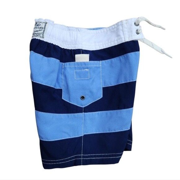 Ralph Lauren Authentic Kids Navy Light Blue Lined Striped Shorts Size 18 Months - Picture 3 of 8